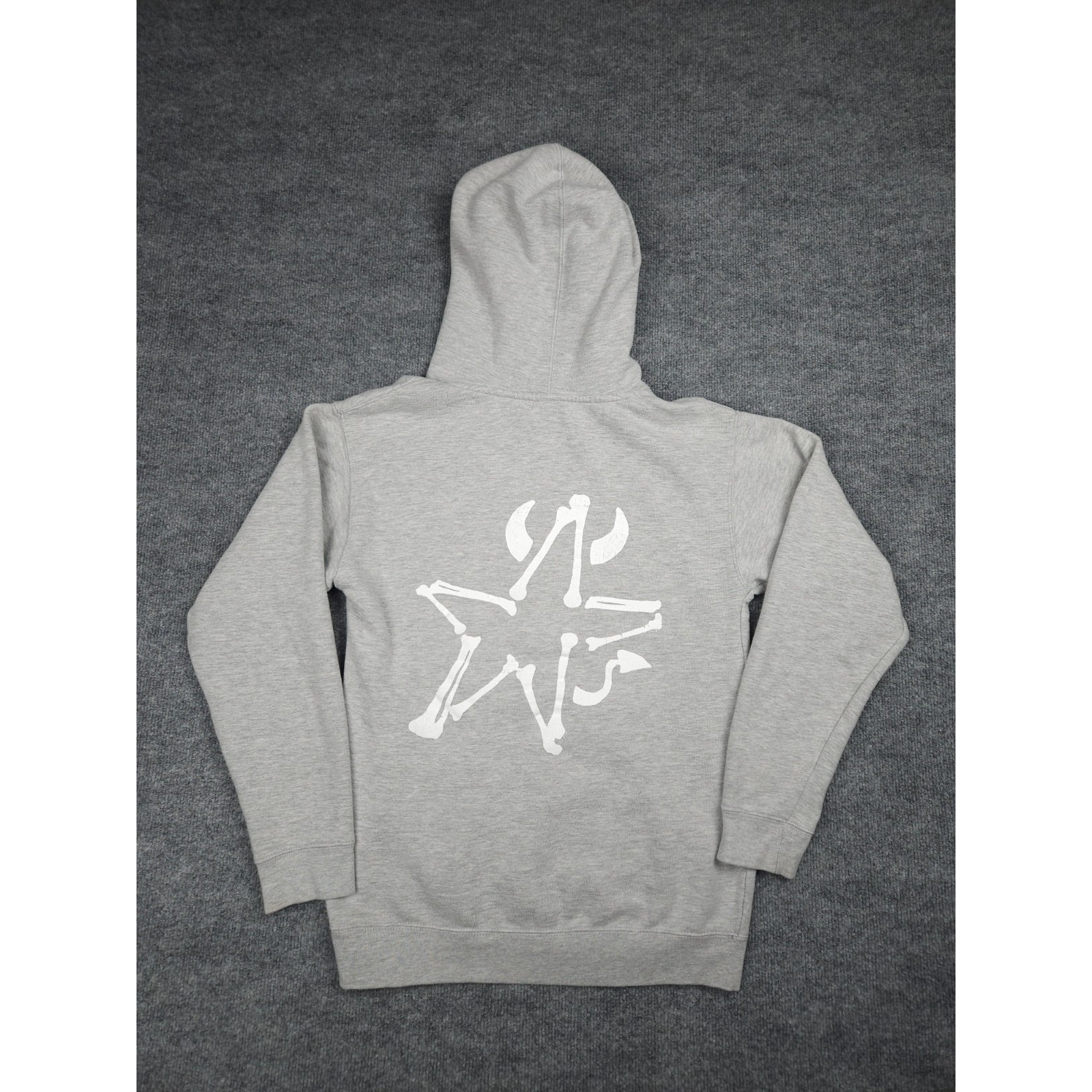 Synical Hoodie Sweatshirt Men's 2xl Gray Spellout Graphic Star *No Drawstring*